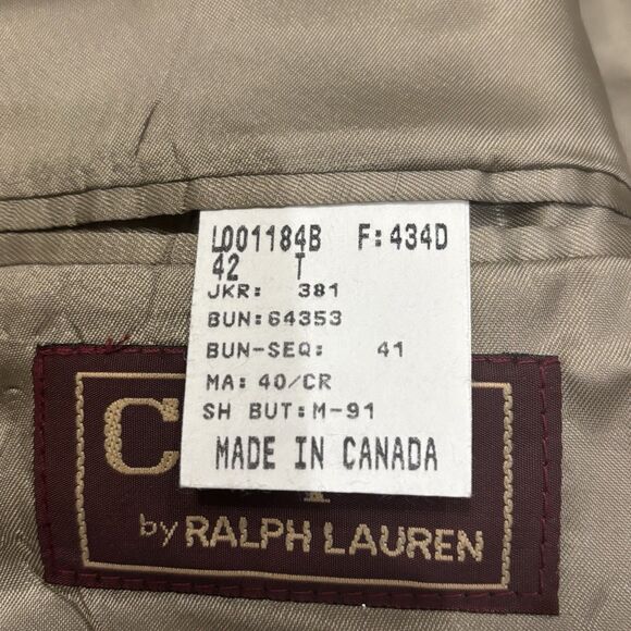 Vintage Chaps Ralph Lauren Tweed Wool Blazer 42T Sport Coat - Picture 7 of 13